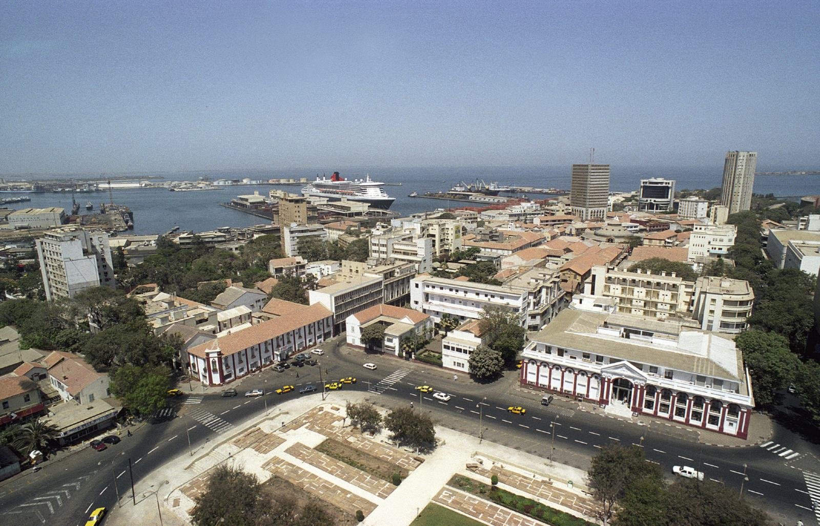 Le Plateau et le port de Dakar, vus du ciel